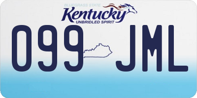 KY license plate 099JML