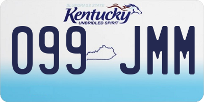 KY license plate 099JMM