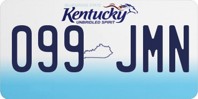 KY license plate 099JMN