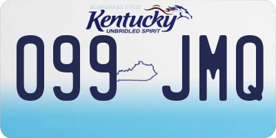 KY license plate 099JMQ
