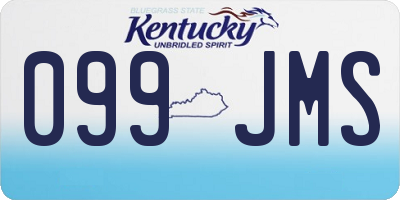 KY license plate 099JMS