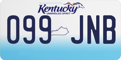 KY license plate 099JNB