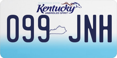 KY license plate 099JNH