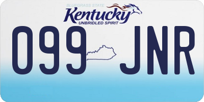 KY license plate 099JNR