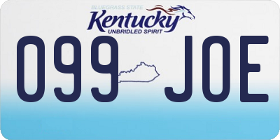 KY license plate 099JOE