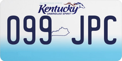 KY license plate 099JPC