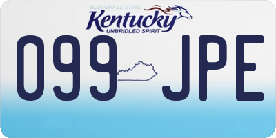 KY license plate 099JPE