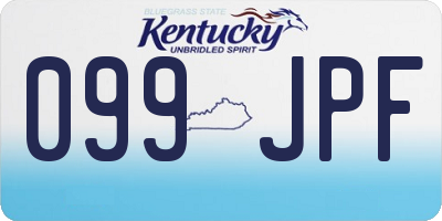 KY license plate 099JPF