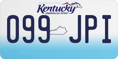 KY license plate 099JPI
