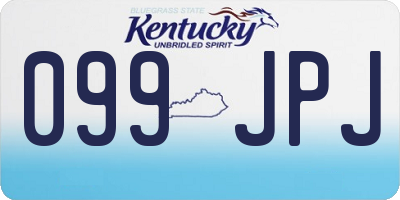 KY license plate 099JPJ