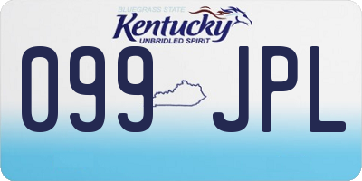 KY license plate 099JPL
