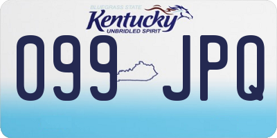 KY license plate 099JPQ