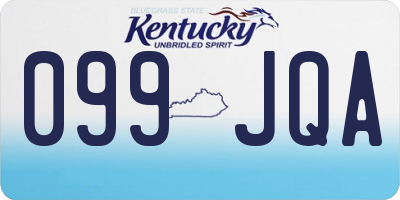 KY license plate 099JQA