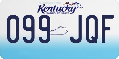 KY license plate 099JQF