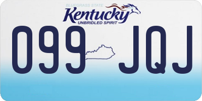 KY license plate 099JQJ