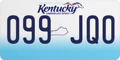 KY license plate 099JQO