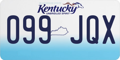 KY license plate 099JQX