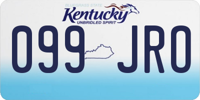 KY license plate 099JRO