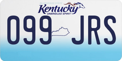 KY license plate 099JRS
