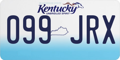 KY license plate 099JRX