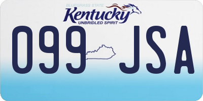 KY license plate 099JSA