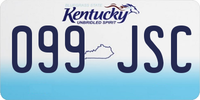KY license plate 099JSC