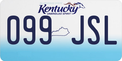 KY license plate 099JSL
