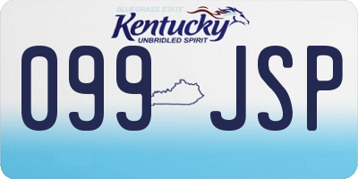 KY license plate 099JSP