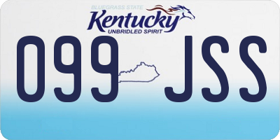 KY license plate 099JSS