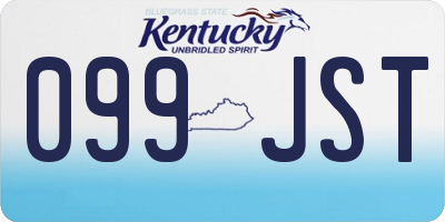 KY license plate 099JST