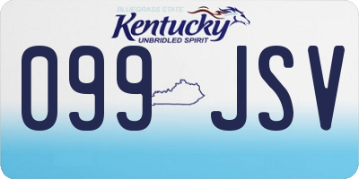 KY license plate 099JSV