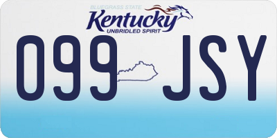KY license plate 099JSY