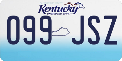 KY license plate 099JSZ
