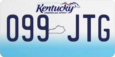 KY license plate 099JTG