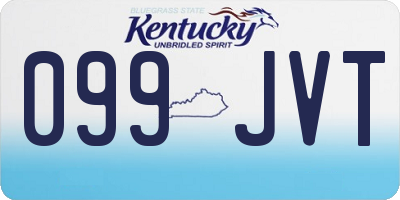 KY license plate 099JVT