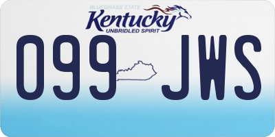 KY license plate 099JWS