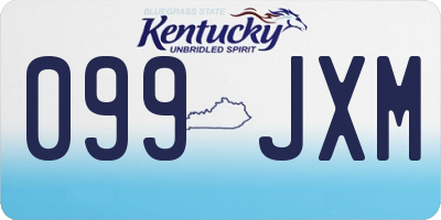 KY license plate 099JXM
