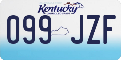 KY license plate 099JZF
