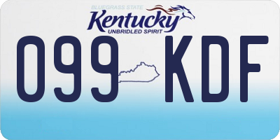 KY license plate 099KDF