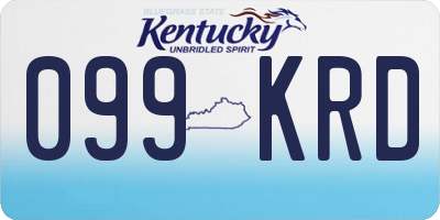 KY license plate 099KRD