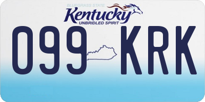 KY license plate 099KRK