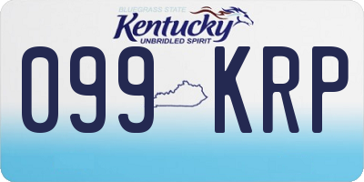 KY license plate 099KRP