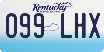 KY license plate 099LHX