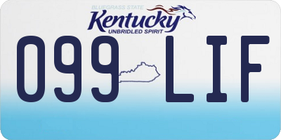 KY license plate 099LIF