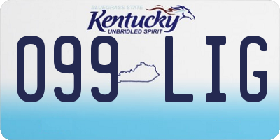 KY license plate 099LIG