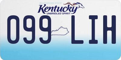 KY license plate 099LIH