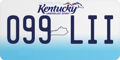 KY license plate 099LII