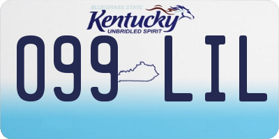 KY license plate 099LIL