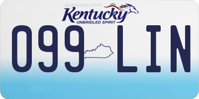 KY license plate 099LIN