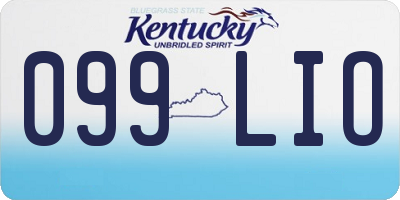 KY license plate 099LIO